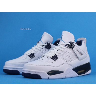 Air Jordan 4 Retro LS Legend Blue 314254-107 White/Legend Blue-Mdnght Navy Sneakers