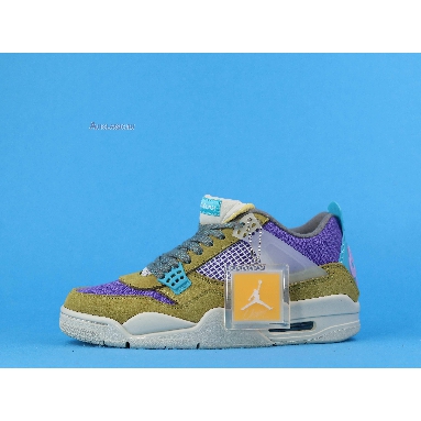 Union LA x Air Jordan 4 Retro Desert Moss DJ5718-300 Desert Moss/Turquoise Blue/Dark Iris Mens Womens Shoes