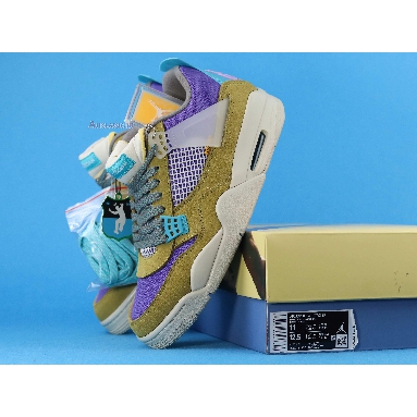 Union LA x Air Jordan 4 Retro Desert Moss DJ5718-300 Desert Moss/Turquoise Blue/Dark Iris Mens Womens Shoes