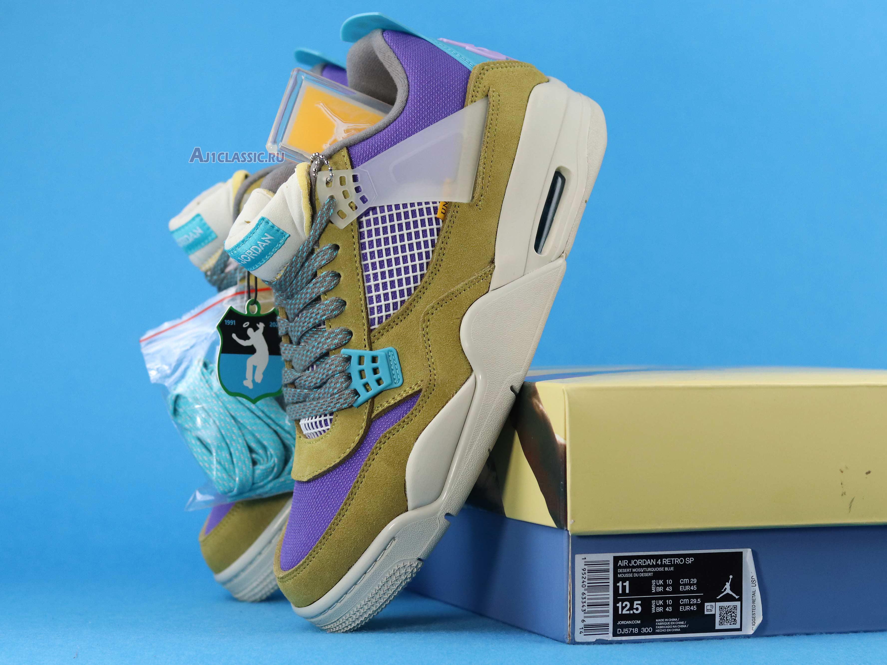 New Union LA x Air Jordan 4 Retro "Desert Moss" DJ5718-300 Shoes