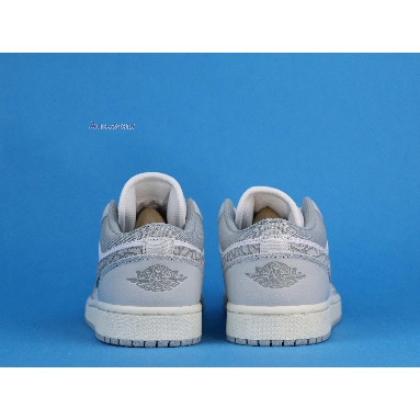 Air Jordan 1 Low Premium Elephant Print DH4269-100 White/Neutral Grey/Sail/Smoke Grey Sneakers