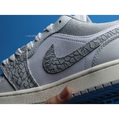 Air Jordan 1 Low Premium Elephant Print DH4269-100 White/Neutral Grey/Sail/Smoke Grey Sneakers