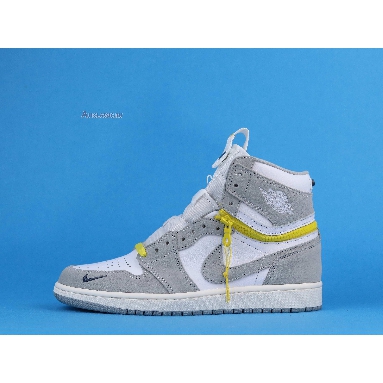 Air Jordan 1 High Switch Light Smoke Grey CW6576-100 White/Light Smoke Grey/Sail/Tour Yellow Sneakers