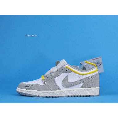 Air Jordan 1 High Switch Light Smoke Grey CW6576-100 White/Light Smoke Grey/Sail/Tour Yellow Sneakers