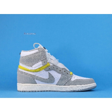 Air Jordan 1 High Switch Light Smoke Grey CW6576-100 White/Light Smoke Grey/Sail/Tour Yellow Sneakers