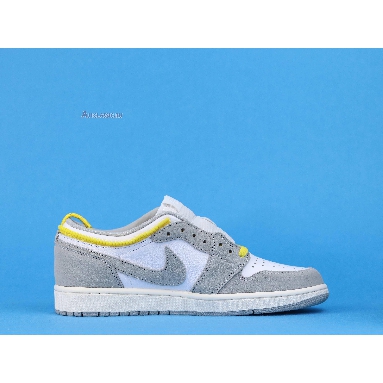 Air Jordan 1 High Switch Light Smoke Grey CW6576-100 White/Light Smoke Grey/Sail/Tour Yellow Mens Womens Shoes