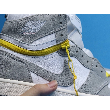 Air Jordan 1 High Switch Light Smoke Grey CW6576-100 White/Light Smoke Grey/Sail/Tour Yellow Sneakers