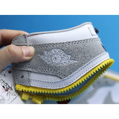 Air Jordan 1 High Switch Light Smoke Grey CW6576-100 White/Light Smoke Grey/Sail/Tour Yellow Sneakers