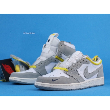 Air Jordan 1 High Switch Light Smoke Grey CW6576-100 White/Light Smoke Grey/Sail/Tour Yellow Sneakers