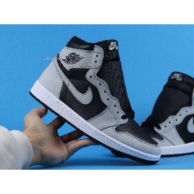 Air Jordan 1 Retro High OG Shadow 2.0 555088-035 Black/Light Smoke Grey/White Mens Womens Shoes