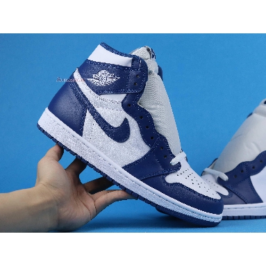 Air Jordan 1 Retro High OG "Storm Blue" 555088-127 White/Storm Blue Sneakers