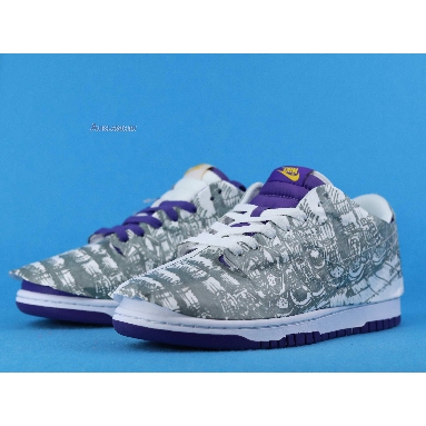 Nike Dunk Low Flip The Old School DJ4636-100 White/Varsity Purple/Varsity Maize/Black Mens Womens Shoes