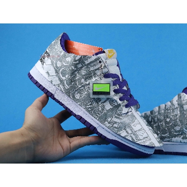 Nike Dunk Low Flip The Old School DJ4636-100 White/Varsity Purple/Varsity Maize/Black Mens Womens Shoes