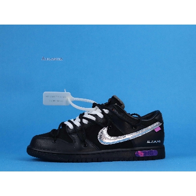 Off-White x Nike Dunk Low Dear Summer - 50 of 50 DM1602-001 Black/Silver/Purple Mens Womens Shoes