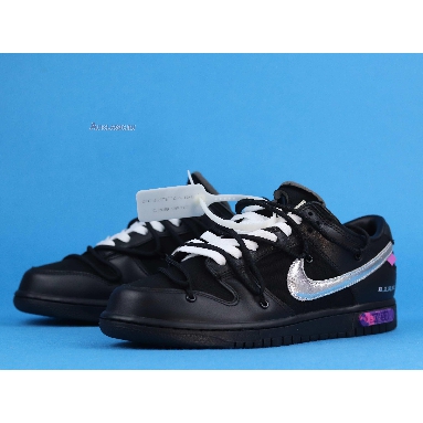 Off-White x Nike Dunk Low Dear Summer - 50 of 50 DM1602-001 Black/Silver/Purple Mens Womens Shoes