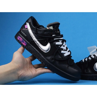 Off-White x Nike Dunk Low Dear Summer - 50 of 50 DM1602-001 Black/Silver/Purple Mens Womens Shoes