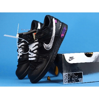 Off-White x Nike Dunk Low Dear Summer - 50 of 50 DM1602-001 Black/Silver/Purple Mens Womens Shoes