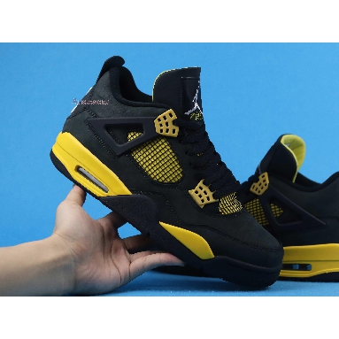 Air Jordan 4 Retro Thunder 2012 308497-008 Black/White-Tour Yellow Sneakers