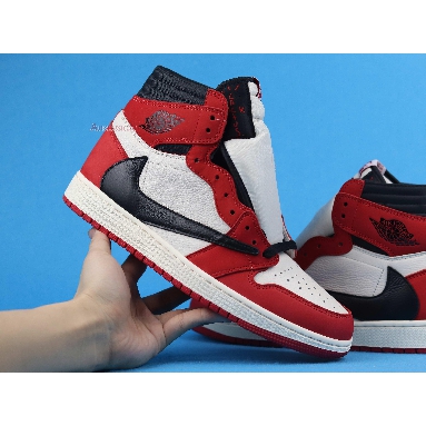 Travis Scott x Air Jordan 1 Retro High OG Chicago CD4487-100-4 White/Black-Varsity Red Mens Womens Shoes