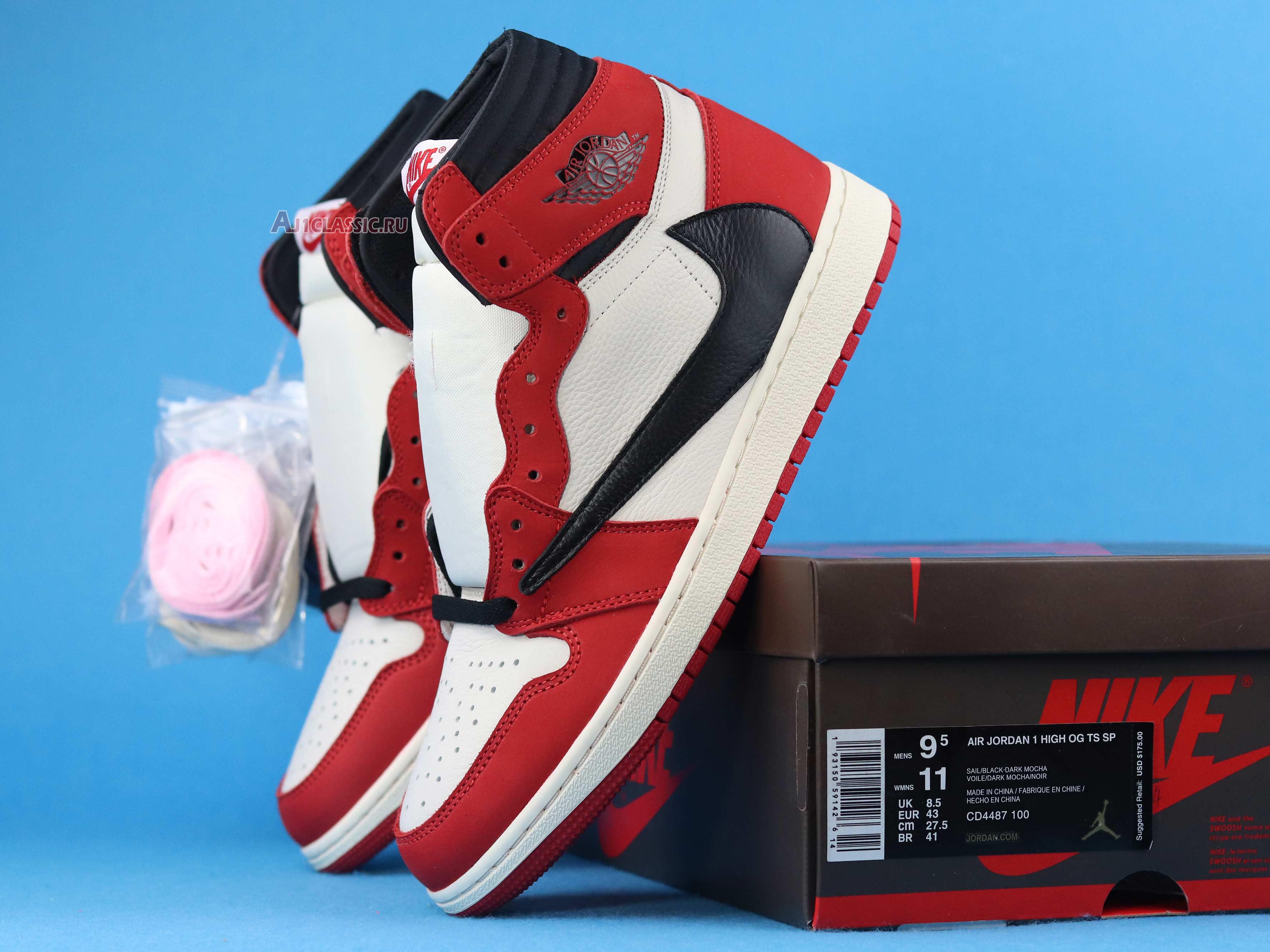 New Travis Scott x Air Jordan 1 Retro High OG "Chicago" CD4487-100-4 Shoes