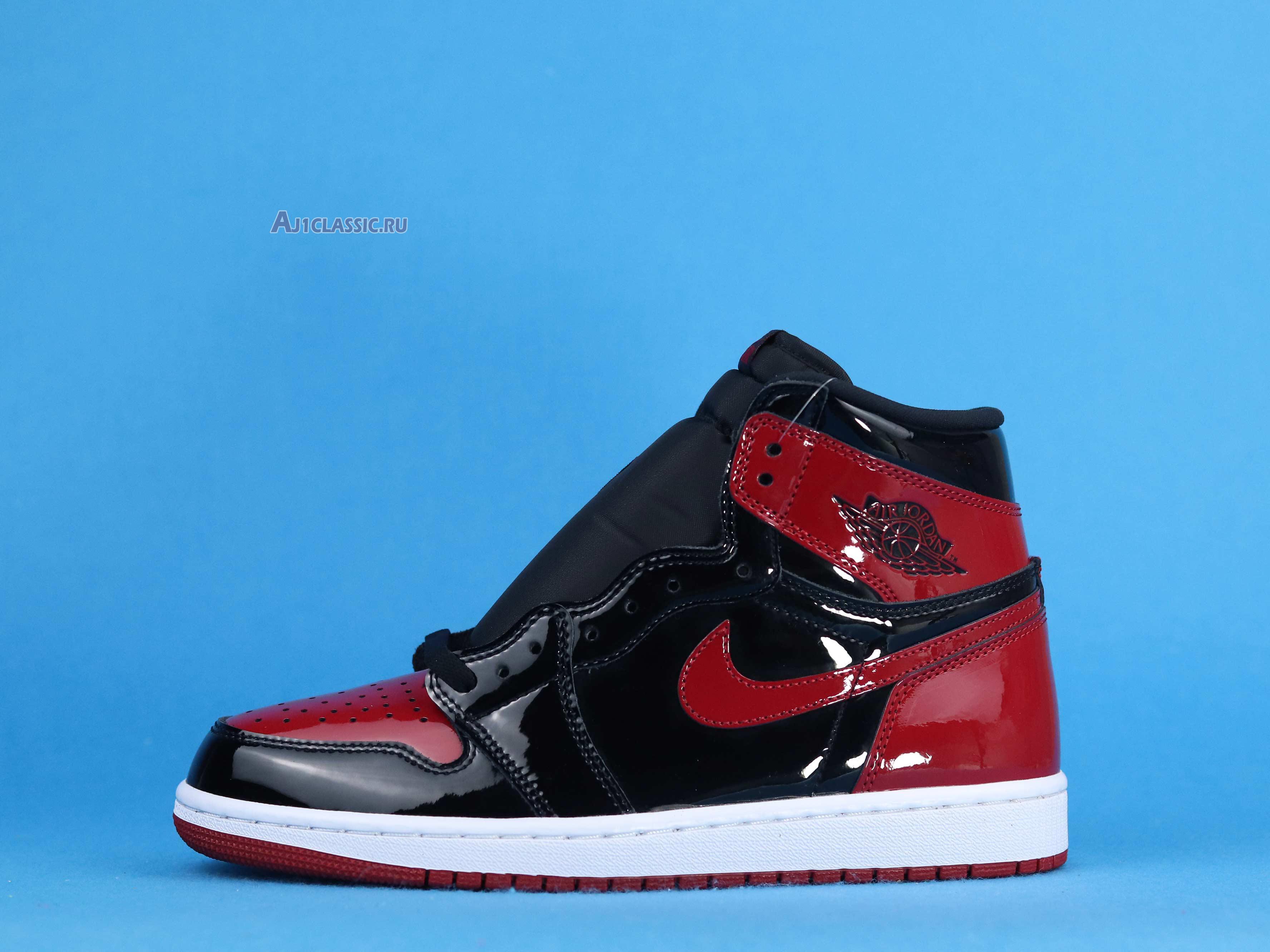 New Air Jordan 1 Retro High OG Patent "Bred" 555088-063 Shoes