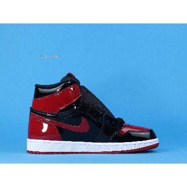 Air Jordan 1 Retro High OG Patent Bred 555088-063 Black/White/Varsity Red Sneakers