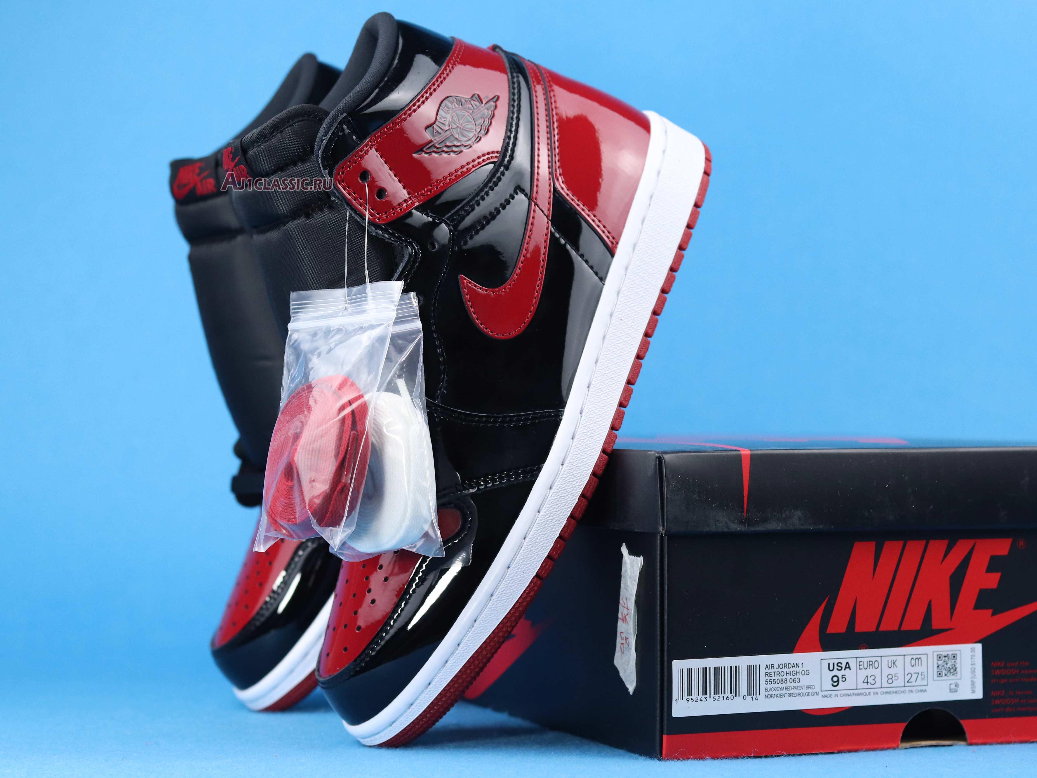 Air Jordan 1 Retro High OG Patent "Bred" 555088-063