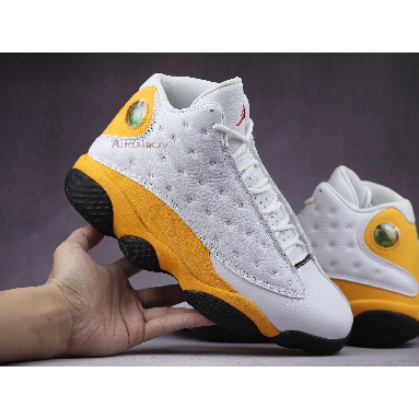 Air Jordan 13 Retro Del Sol 414571-167 White/University Red-Del Sol-Black Mens Womens Shoes