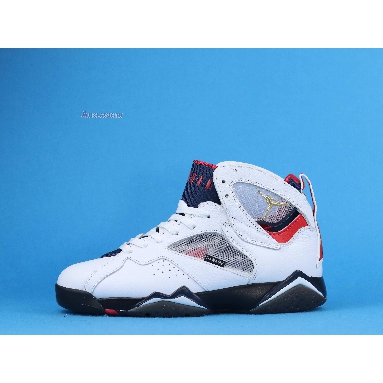 Paris Saint-Germain x Air Jordan 7 Retro Paname CZ0789-105 White/College Navy/Sport Royal/University Red Mens Womens Shoes