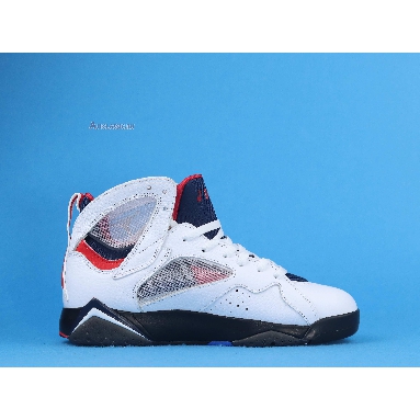 Paris Saint-Germain x Air Jordan 7 Retro Paname CZ0789-105 White/College Navy/Sport Royal/University Red Mens Womens Shoes