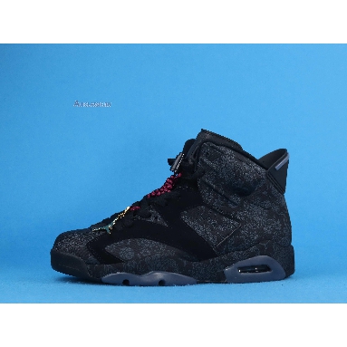 Air Jordan 6 Retro Singles Day DB9818-001 Black/Black-Black Mens Womens Shoes