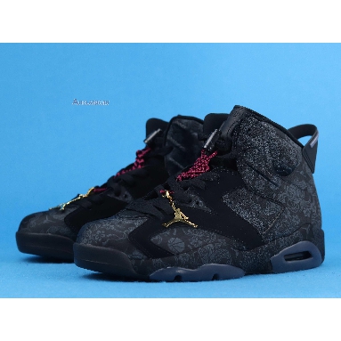 Air Jordan 6 Retro Singles Day DB9818-001 Black/Black-Black Mens Womens Shoes