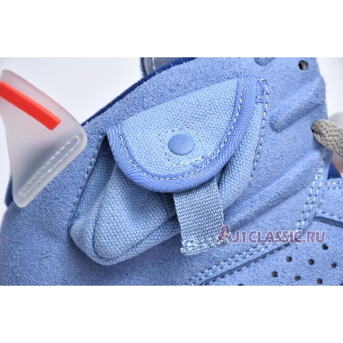 Travis Scott x Air Jordan 6 Retro Houston Oilers DH0690-400 White Card Blue/Cardine Blanche Mens Womens Shoes