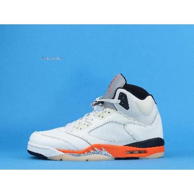 Air Jordan 5 Retro Shattered Backboard DC1060-100 Sail/Orange Blaze/Metallic Silver/Black Sneakers