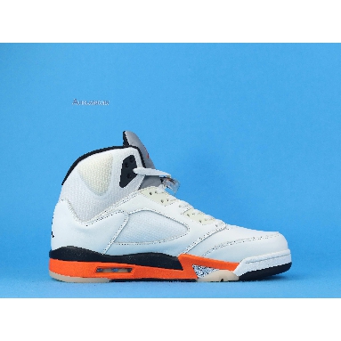 Air Jordan 5 Retro Shattered Backboard DC1060-100 Sail/Orange Blaze/Metallic Silver/Black Sneakers