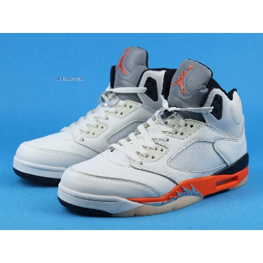 Air Jordan 5 Retro Shattered Backboard DC1060-100 Sail/Orange Blaze/Metallic Silver/Black Sneakers