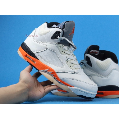 Air Jordan 5 Retro Shattered Backboard DC1060-100 Sail/Orange Blaze/Metallic Silver/Black Sneakers