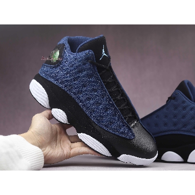 Air Jordan 13 Brave Blue DJ5982-400 Navy/Black-White-University Blue Mens Womens Shoes