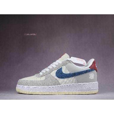 Undefeated x Air Force 1 Low 5 On It DM8461-001 Grey Fog/Imperial Blue Mens Womens Shoes