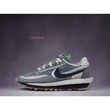 Sacai x Clot x Nike LDWaffle Kiss Of Death 2 DH3114-001 Neutral Grey/Obsidian/Cool Grey Mens Womens Shoes