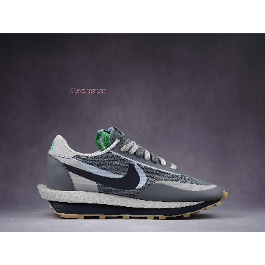 Sacai x Clot x Nike LDWaffle Kiss Of Death 2 DH3114-001 Neutral Grey/Obsidian/Cool Grey Mens Womens Shoes