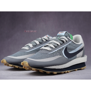 Sacai x Clot x Nike LDWaffle Kiss Of Death 2 DH3114-001 Neutral Grey/Obsidian/Cool Grey Mens Womens Shoes