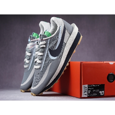 Sacai x Clot x Nike LDWaffle Kiss Of Death 2 DH3114-001 Neutral Grey/Obsidian/Cool Grey Mens Womens Shoes