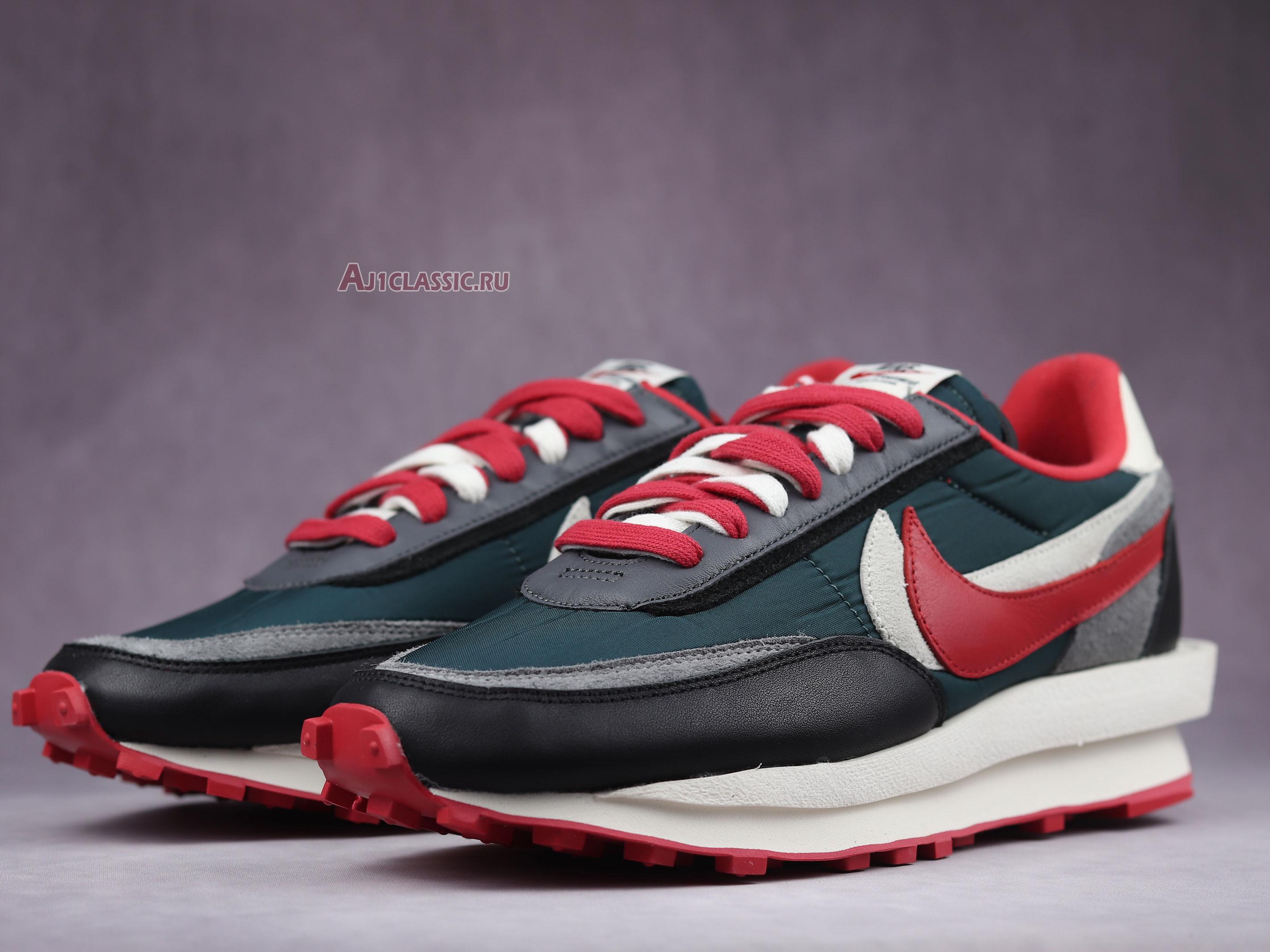 Sacai x Undercover x Nike LDWaffle "Midnight Spruce University Red" DJ4877-300