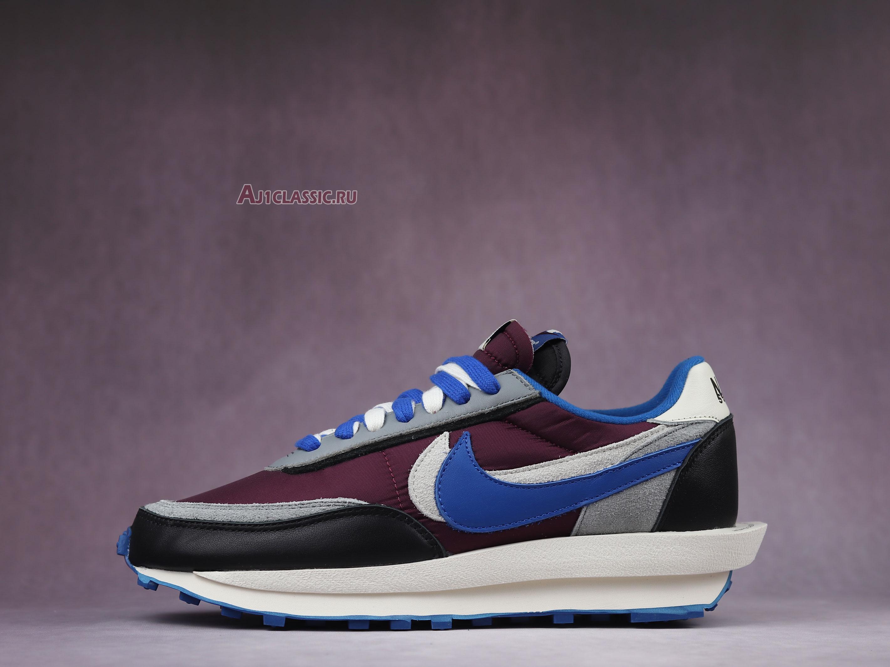 New Sacai x Undercover x Nike LDWaffle "Night Maroon Team Royal" DJ4877-600 Shoes