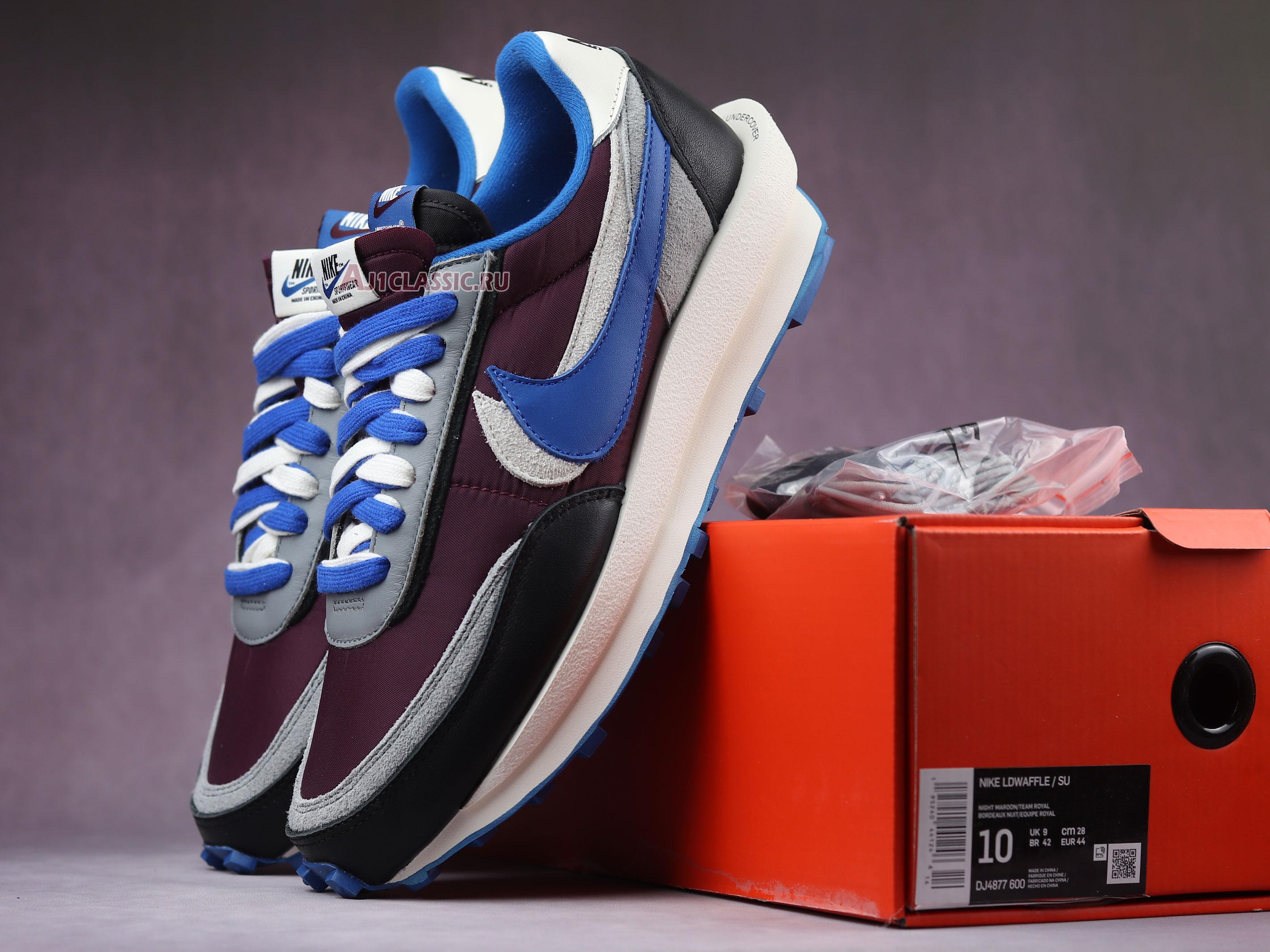 Sacai x Undercover x Nike LDWaffle "Night Maroon Team Royal" DJ4877-600