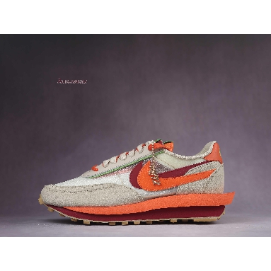 Sacai x Clot x Nike LDWaffle Net Orange Blaze DH1347-100 Net/Orange Blaze/Deep Red/Green Bean Mens Womens Shoes