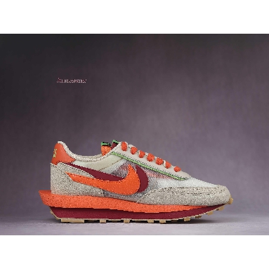 Sacai x Clot x Nike LDWaffle Net Orange Blaze DH1347-100 Net/Orange Blaze/Deep Red/Green Bean Mens Womens Shoes