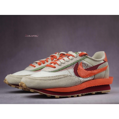 Sacai x Clot x Nike LDWaffle Net Orange Blaze DH1347-100 Net/Orange Blaze/Deep Red/Green Bean Mens Womens Shoes