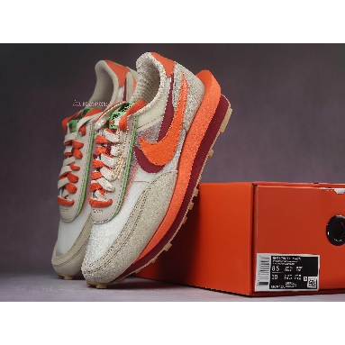 Sacai x Clot x Nike LDWaffle Net Orange Blaze DH1347-100 Net/Orange Blaze/Deep Red/Green Bean Mens Womens Shoes